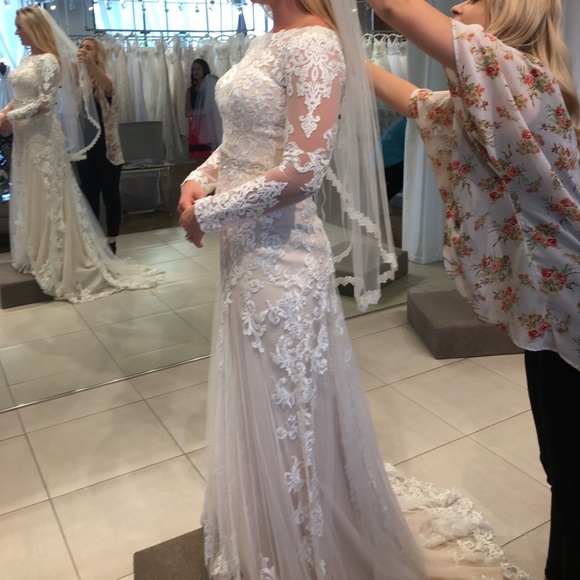 Gorgeous NEVER WORN Wedding dress, and veil - Picture 4 of 4